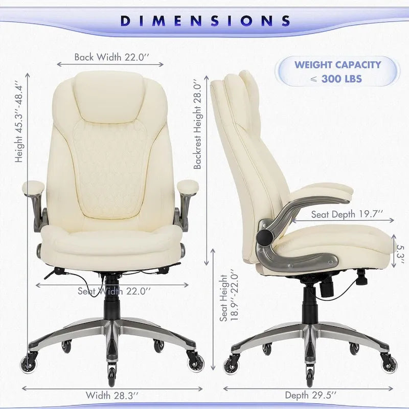Sedia da ufficio direzionale ergonomica girevole con braccioli imbottiti ribaltabili, blocco reclinabile regolabile per studio e lavoro adulti